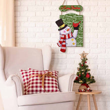 Charger l&#39;image dans la galerie, Tableau / peinture en bois de Noël à suspendre personnalisé avec photo motif logo texte

