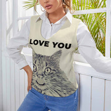 Charger l&#39;image dans la galerie, Gilet tricoté en maille pour femmes MY05 personnalisé avec photo logo motif texte (impression des multi-images)
