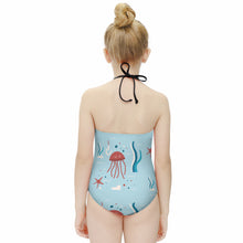 Charger l&#39;image dans la galerie, Maillot de bain une pièce à bretelles pour fille NT017 personnalisé avec votre prénom ou vos photos
