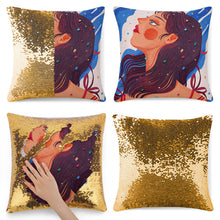 Charger l&#39;image dans la galerie, Impression des multi-images/image unqiue Accueil taie d&#39;oreiller à paillettes Coussin de siège personnalisé avec photo motif logo texte
