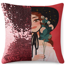 Charger l&#39;image dans la galerie, Impression des multi-images/image unqiue Accueil taie d&#39;oreiller à paillettes Coussin de siège personnalisé avec photo motif logo texte
