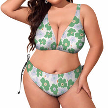 Charger l&#39;image dans la galerie, Bikini triangle deux pièces ample grande taille femme BK2131 personnalisé avec photo logo motif texte
