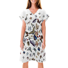 Charger l&#39;image dans la galerie, Impression des multi-images Robe/jupe Chic en col V à manches courtes Grande taille Tendance Femme personnalisée avec motif photo logo texte
