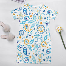 Charger l&#39;image dans la galerie, Robe longue fluide ample chic femme LQ personnalisée avec motif logo photo texte (impression des multi-images)
