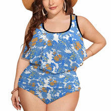 Charger l&#39;image dans la galerie, Bikini tankini 2 pièces grande taille avec dentelle élastique femme FT5095 personnalisé avec photo logo motif texte (conception multi-images)
