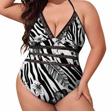 Charger l&#39;image dans la galerie, Maillot de bain sexy une pièce femme chic grande taille personnalisé avec photo logo motif texte (conception multi-images)
