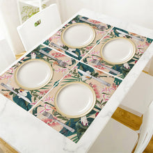 Charger l&#39;image dans la galerie, Napperon table tapis assiette en lin moderne personnalisé avec photo motif logo texte
