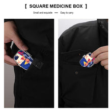Charger l&#39;image dans la galerie, Boîte à pilules pilulier carré en metal personnalisé avec photo motif logo texte
