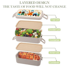 Charger l&#39;image dans la galerie, Lunch box / boîte à bento déjeuner personnalisée avec logo motif image texte
