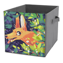 Charger l&#39;image dans la galerie, Boîte de rangement pliable en bois en tissu personnalisée avec photo texte motif logo
