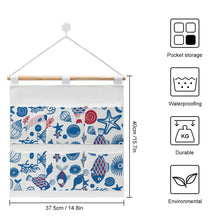 Charger l&#39;image dans la galerie, Sac de rangement suspendu en coton et lin Personnalisé
