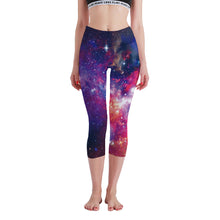 Charger l&#39;image dans la galerie, FS0813 Pantalon de yoga court 3/4 leggings imprimés pour dames personnalisez le design avec vos photos/images ou votre nom
