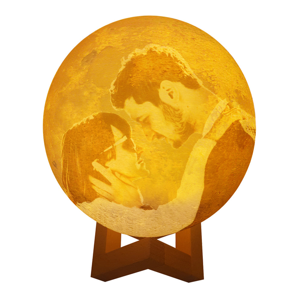 Lampe personnalisé tricolore de lune (Impression recto-verso)
