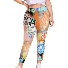 Charger l&#39;image dans la galerie, Legging stretch grande taille tendance femme personnalisé avec photo motif texte logo (impression des multi-images)
