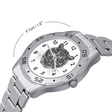 Charger l&#39;image dans la galerie, Montre bracelet en acier commerciale personnalisée avec photo texte pour homme
