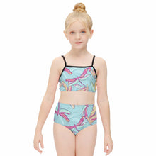 Charger l&#39;image dans la galerie, Maillot de bain deux pièces fille 6-12 ans NT009 personnalisé avec photo motif logo texte
