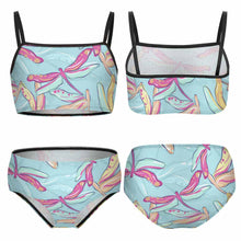 Charger l&#39;image dans la galerie, Maillot de bain deux pièces fille 6-12 ans NT009 personnalisé avec photo motif logo texte
