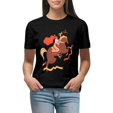 Charger l&#39;image dans la galerie, T shirt tee shirt à manche courte et col rond 100% coton pour femme personnalisé avec photo logo et texte (Impression recto-verso)
