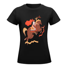 Charger l&#39;image dans la galerie, T shirt tee shirt à manche courte et col rond 100% coton pour femme personnalisé avec photo logo et texte (Impression recto-verso)
