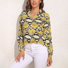 Charger l&#39;image dans la galerie, Chemise blouse à manches longues chemisier femme décontracté HS personnalisé avec photo logo motif texte (Impression d&#39;image unique)
