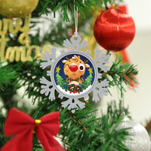 Charger l&#39;image dans la galerie, Décoration de Noël en forme de petit flocon de neige JJ0525008 impression personnalisée avec motif texte photo logo
