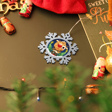 Charger l&#39;image dans la galerie, Décoration de Noël en forme de petit flocon de neige JJ0525008 impression personnalisée avec motif texte photo logo
