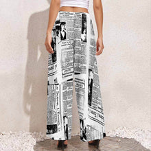 Charger l&#39;image dans la galerie, Pantalon à jambes larges en polyester NP personnalisé avec photo et motif (impression d&#39;image unique)
