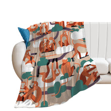 Charger l&#39;image dans la galerie, Couverture de lit canapé en peluche douce confortable personnalisé avec photo image texte motif logo
