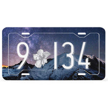 Charger l&#39;image dans la galerie, Support de plaque d&#39;immatriculation en aluminium QC1101017 Personnalisé avec logo (quatre trous plats + combinaison de plaque d&#39;immatriculation)
