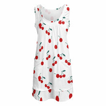 Charger l&#39;image dans la galerie, QQ Robe de plage robe d&#39;été imprimée sans manches col en U femme personnalisé avec photo et texte (impression d&#39;image unique)
