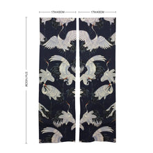 Charger l&#39;image dans la galerie, Rideau de porte personnalisé en chanvre blanc (deux motifs symétriques)
