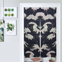 Charger l&#39;image dans la galerie, Rideau de porte personnalisé en chanvre blanc (deux motifs symétriques)
