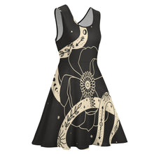 Charger l&#39;image dans la galerie, Robe sans manches à col rond TQ pour femme avec ourlet grand personnalisé avec photo et motif (impression d&#39;image unique)
