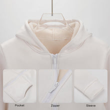 Charger l&#39;image dans la galerie, Sweat à capuche zippé / hoodies en peluche pour femme personnalisé (image unique)
