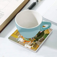 Charger l&#39;image dans la galerie, Tapis de tasse céramique carré impression personnalisé avec motif photo logo texte
