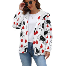 Charger l&#39;image dans la galerie, Impression des multi-images Sweat à capuche/veste polaire avec lacet grande taille Femme A681 personnalisé avec photo logo motif texte
