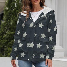 Charger l&#39;image dans la galerie, Impression d’image unique veste / jacket zippé courte polaire femme A679 personnalisé avec photo motif logo texte
