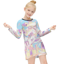 Charger l&#39;image dans la galerie, Robe enfant à manches longues personnalisée et design avec votre nom ou texte
