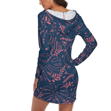 Charger l&#39;image dans la galerie, Robe à capuche sportive robe pull longue QZ6056 pour femme personnalisée avec motif photo logo texte (impression d&#39;image unique)
