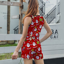 Charger l&#39;image dans la galerie, Combinaison shorts à bretelles Femme Chic T05 impression personnalisée avec photo logo motif texte
