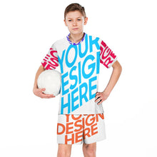 Charger l&#39;image dans la galerie, Ensemble tee shirt short junior ado personnalisé avec photo texte motif logo

