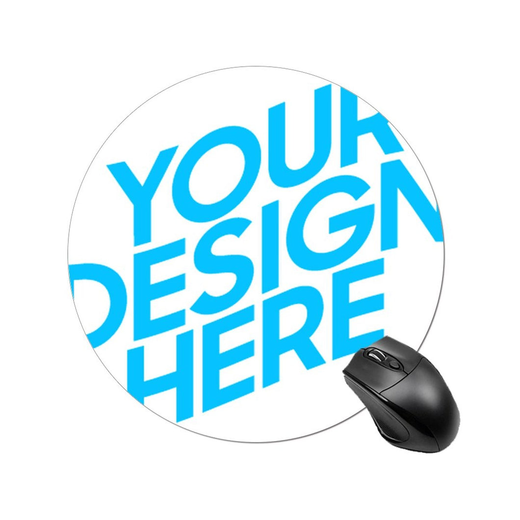 Tapis de souris rond personnalisé avec photo logo motif texte