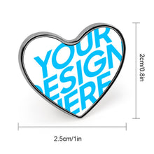 Charger l&#39;image dans la galerie, Badges en forme de coeur personnalisés avec photos motif texte

