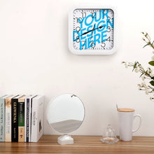 Charger l&#39;image dans la galerie, Horloge carrée en plastique personnalisé avec photo logo texte motif
