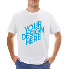 Charger l&#39;image dans la galerie, T-shirt tee shirt à manches courtes coton homme grande taille imprimé sur le devant personnalisé avec photo logo motif texte
