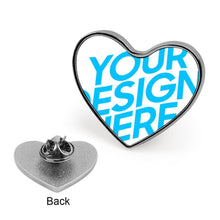 Charger l&#39;image dans la galerie, Badges en forme de coeur personnalisés avec photos motif texte
