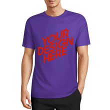 Charger l&#39;image dans la galerie, T-shirt unisexe 100 % coton biologique imprimé sur le devant personnalisé avec photo texte prénom

