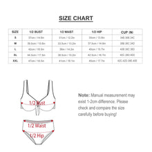 Charger l&#39;image dans la galerie, Maillot de bain bikini push-up deux pièces sexy femme BK2051 personnalisé avec photo logo motif texte (conception multi-images)
