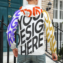 Charger l&#39;image dans la galerie, Impression des multi-images veste ample homme originale A541 personnalisé avec photo motif logo texte
