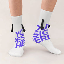 Charger l&#39;image dans la galerie, Jolies chaussettes main dans la main pour femmes et hommes personnalisées avec photo motif texte
